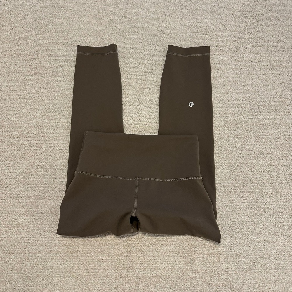 lululemon Wunder Train Crop HR 23" size 6 in Carob Brown